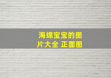 海绵宝宝的图片大全 正面图